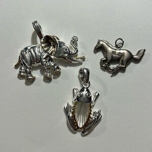 Vintage Silver Animal pendants
